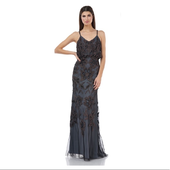 JS Collections Dresses & Skirts - JS Collection Beaded Blouson Gown